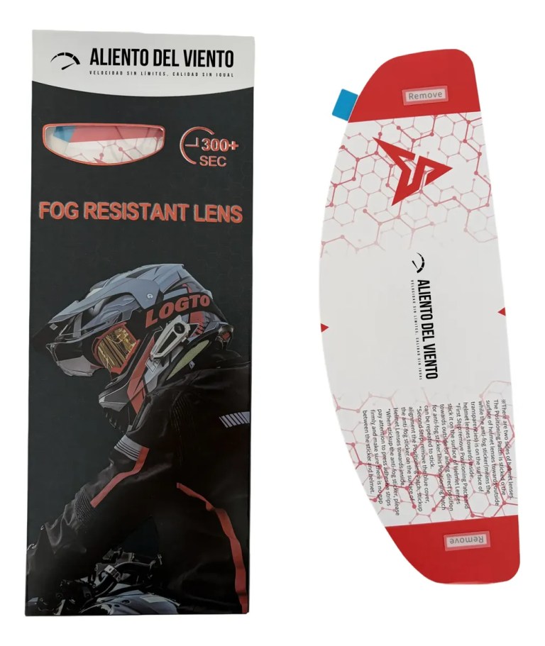 Inserto antivaho transparente para visor de casco